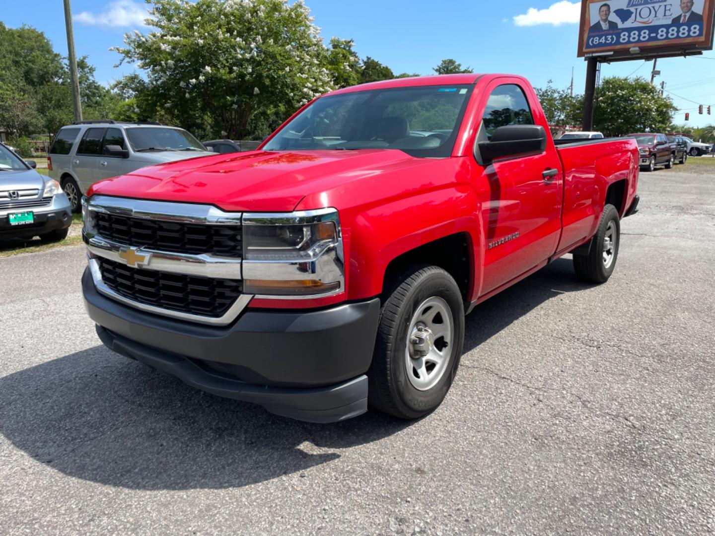 2016 RED CHEVROLET SILVERADO 1500 WORK TRUCK (1GCNCNEH4GZ) with an 4.3L engine, Automatic transmission, located at 5103 Dorchester Rd., Charleston, SC, 29418-5607, (843) 767-1122, 36.245171, -115.228050 - Local Trade-in with Easy Clean Vinyl Interior, Cold A/C, AM/FM Stereo, Power Locks, Bed Liner. Certified One Owner!! Located at New Life Auto Sales! 2023 WINNER for Post & Courier's Charleston's Choice Pre-owned Car Dealer AND 2018-2024 Top 5 Finalist for Charleston City Paper's BEST PLACE TO BUY - Photo#3